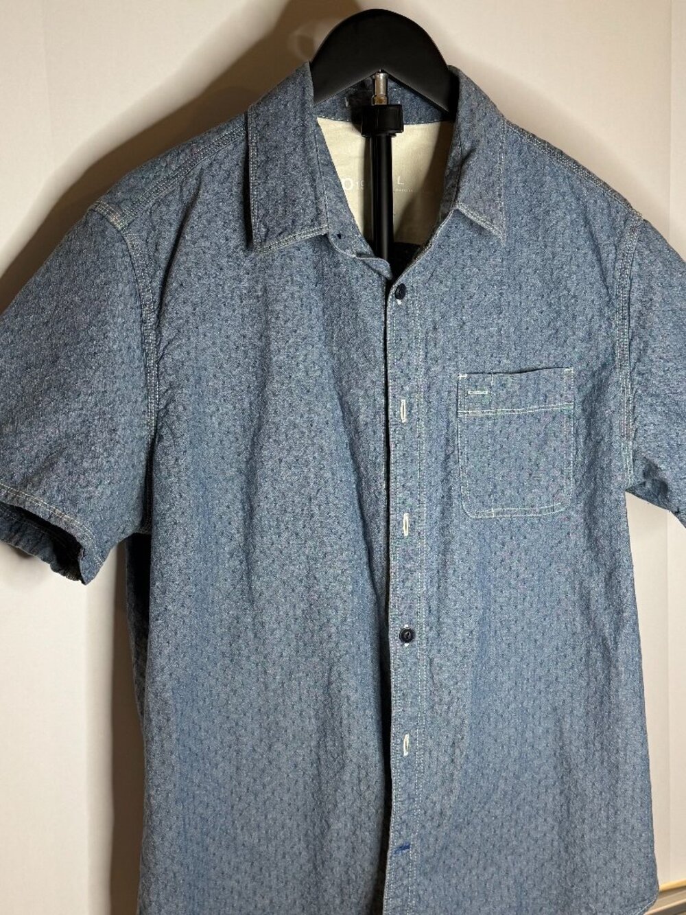 Gap 1969 Denim/Chambray-Style Short-Sleeve (L)